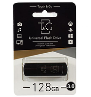 USB флешка Flash Drive 128Gb T&G Classic Black 3.0 TG011-128GB3BK Black original