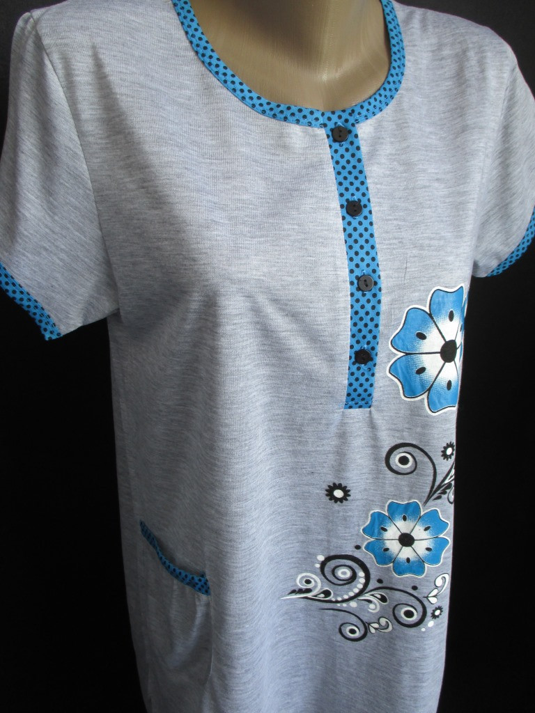 Жіночі нічні рукавички з квітами, фото 1