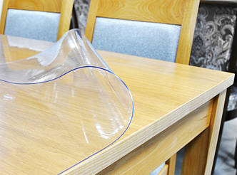 М'яке скло Прозора силіконова скатертина на стіл Soft Glass Захист для меблів 2.3х1.0м (товщина 1.5 мм)