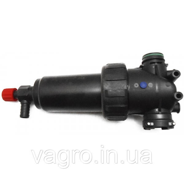 Фільтр лінійний 200-280 л/хв під вилку Т5 тато-мама сітка 58х210 мм зі зливом Arag, Італія