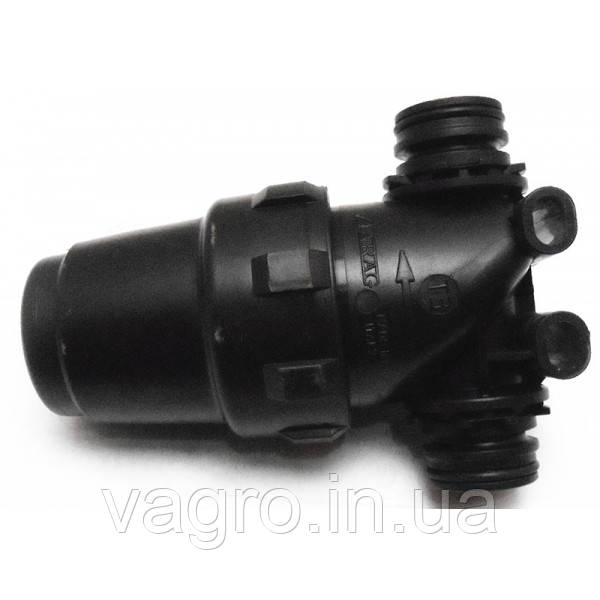 Фільтр лінійний 80-100 л/хв під вилку Т3 тато-тато сітка 38х89мм без зливу Arag, Італія