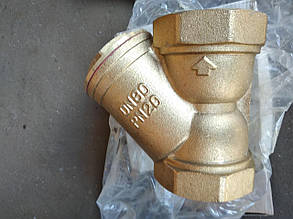 Фільтр Ду80 муфтовий латунний осадовий сітчастий