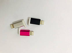Перехідник з micro USB на Lightning (брелок) — чорний