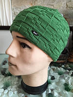 Шапка мужская, шерстяная, Рон(Ron) TM Loman, подкладка поликолон, цвет зеленый, размер 56-58
