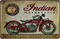 Металлическая табличка / постер "Indian Model 101" 30x20см (ms-001820)