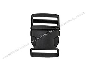 Фастекс пластиковий для сумок і ременів 38 мм колір чорний