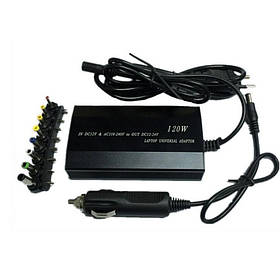 Зарядка автомобільна для ноутбука 120W 12V+220V в коробці (50) / Універсальна зарядка (2_007962)