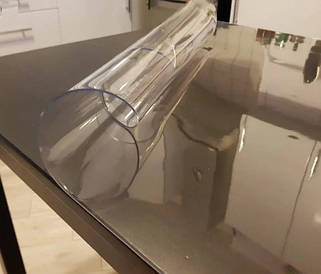Силіконове м'яке скло Прозора захисна скатертина для столу і меблів Soft Glass (2.7х1.0м) товщина 1.5 мм