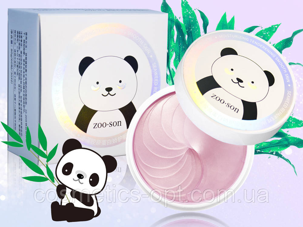Патчі під очі з ірландським мохом і зеленим чаєм ZOO:SON SEAWEED REPAIR EYE MASK