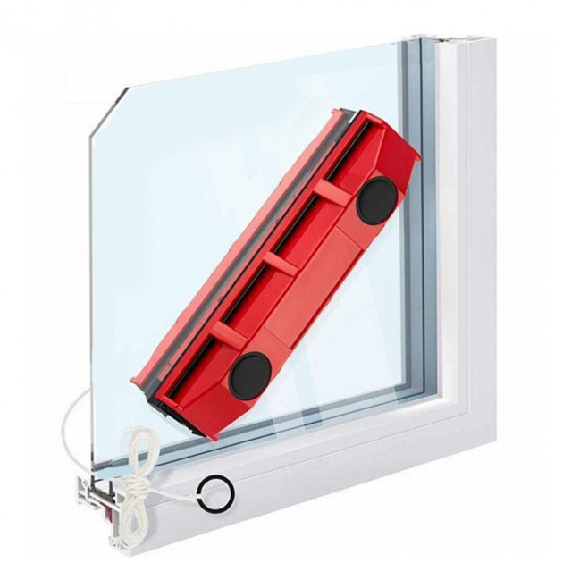 Щетка магнитная для мытья стекол с двух сторон Glider, красная - фото 5 - id-p1225748203