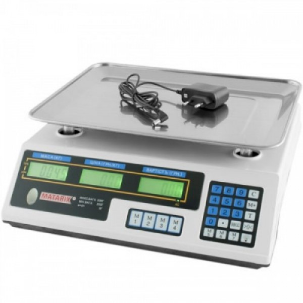 Ваги торгові Matrix MX-410B 50кг White (2_007791)