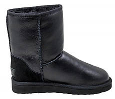 Жіночі Чоботи UGG Classic Short II 1016223 (Black Leather)