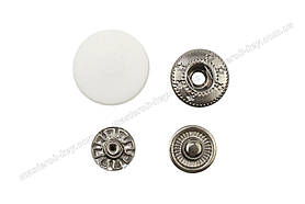 Кнопка пластикова 17 мм. Туреччина колір білий (50 шт. у пакованні)