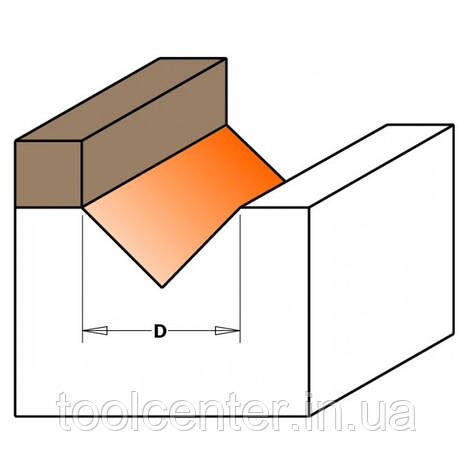 Фреза СМТ 16x12.7,52.8х8 пазова V-подібна з підшипником, фото 3