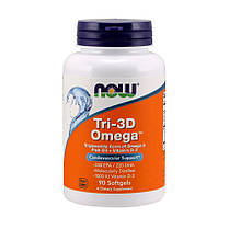 Омега 3 + Вітамін Д NOW Foods Tri-3D Omega-3 90 капс гел, фото 2