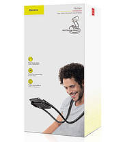 Тримач для телефону BASEUS New Neck-Mounted Lazy Bracket, чорний, фото 5