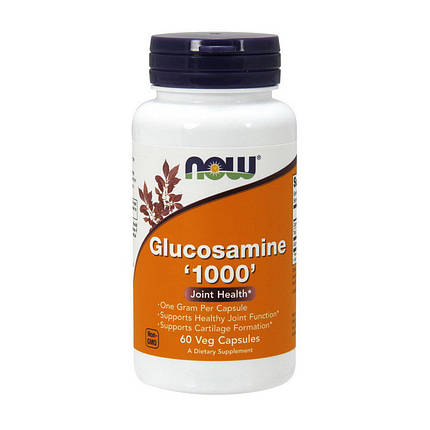 Для суглобів і зв'язок NOW Glucosamine 1000 60 капс, фото 2
