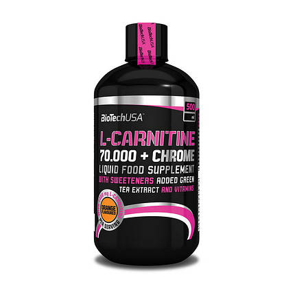 L-карнітин BioTech L-Carnitine 70 000 Chrome 500 мл, фото 2