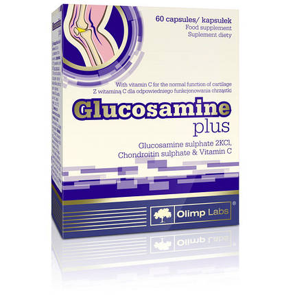 Для суглобів і зв'язок Olimp GLUCOSAMINE PLUS 60 таб, фото 2