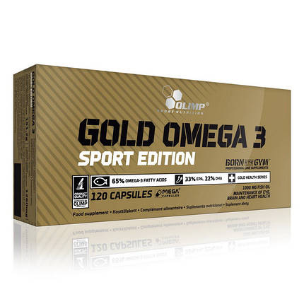 Омега-3 Olimp Omega-3 SPORT 120 кап Жирні кислоти, фото 2