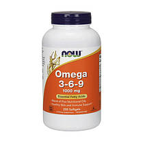Жирні кислоти Omega 3-6-9 NOW Foods Omega 3-6-9 250 капс риб'ячий жир, фото 2