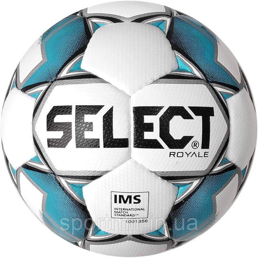 М'яч футбольний SELECT Royal IMS (011) біл/син, р.5 (0225346002), фото 1
