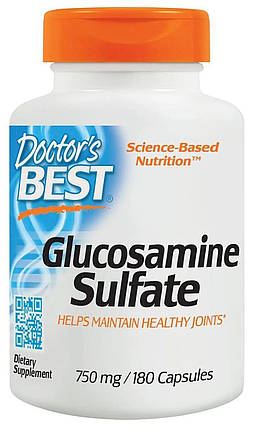 Для суглобів і зв'язок Doctor's s BEST Glucosamine Sulfate 180 кап, фото 1