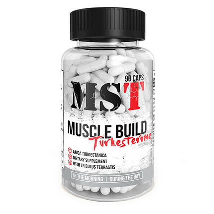 Трибулус ЗМА Бустер тестостерону MST Muscle Build Turkesterone 90 капс, фото 3
