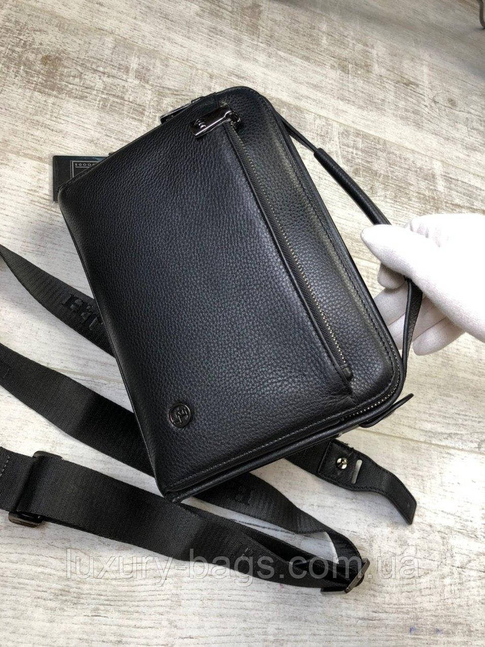 Чоловіча шкіряна сумка-барсетка H.T leather
