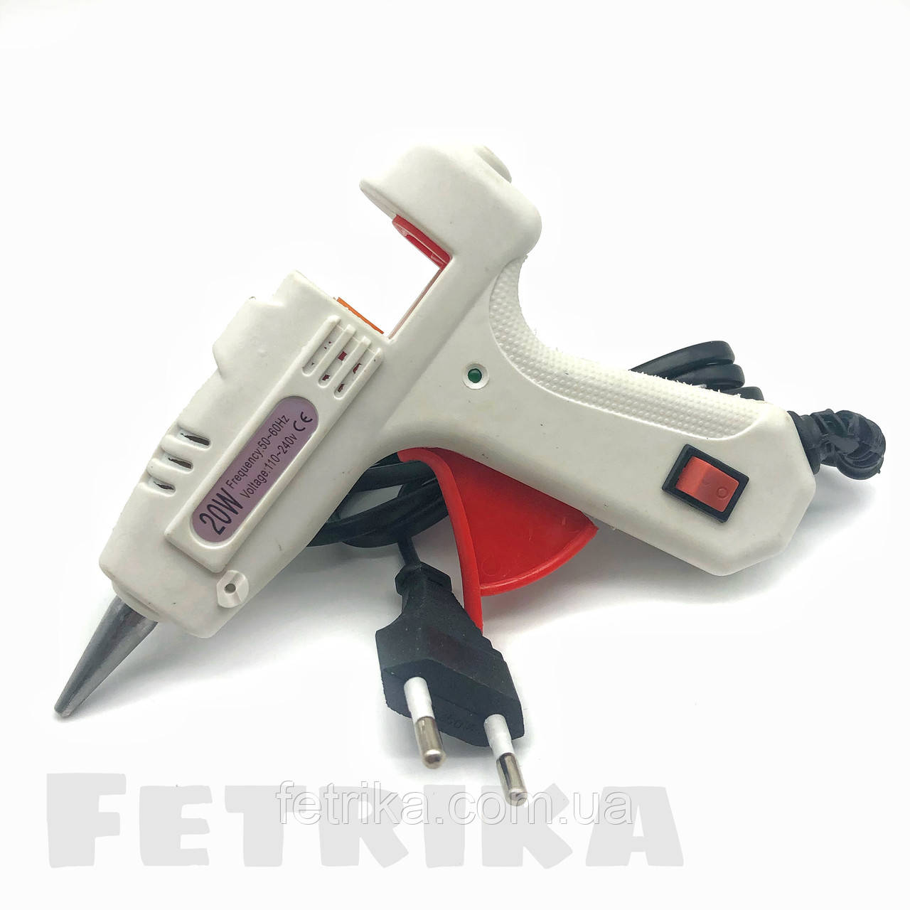 Пистолет Клеевой Электрический Белый HELI с Кнопкой (для Клеевых ...