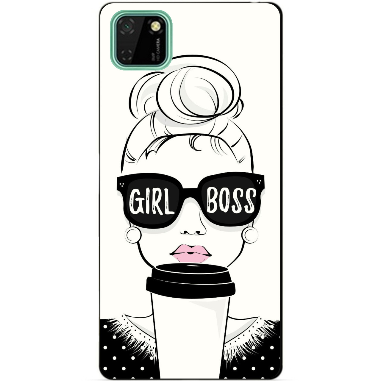 Силіконовий чохол бампер для Huawei Y5p з малюнком Girl Boss
