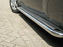 Пороги з листом (площадка) на Opel Combo 2000-2009 (короткий L1)