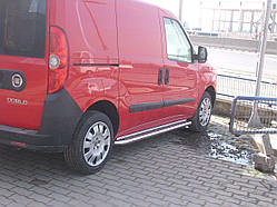 Пороги з листом (площадка) на Opel Combo 2009+ (довгий L2)