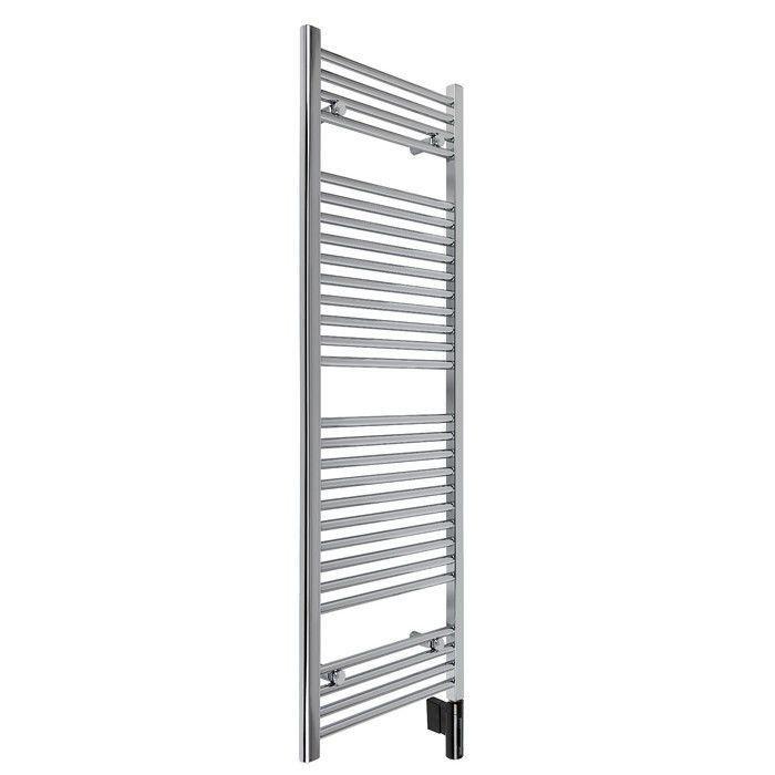 Полотенцесушитель електричний Zehnder Aura 500 x 1217, хром, з чорним Теном