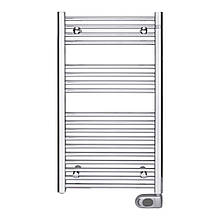 Полотенцесушитель електричний Zehnder Aura 500 x 1226, хром з програмованим теном, прихована проводка