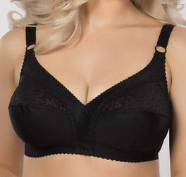 Бюстгальтер великого розміру з м'якою чашкою, без кісточок, чорний