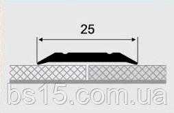 Порожки алюминиевые 5А 0,9 метра дуб темный 3х25мм - фото 3 - id-p161310024