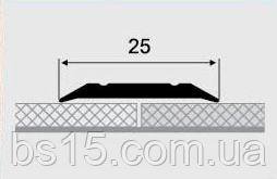 Пороги алюминиевые 5А 0,9 метра дуб новый 3х25мм - фото 2 - id-p161346671