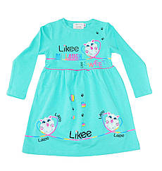 Плаття дитяче "Likee" від 3 до 6 років, з довгим рукавом, з трикотажу, для дівчаток