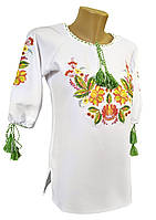 Рубашка Вышиванка для девочки Подростковая белая Мама Дочка Family Look 134 - 164