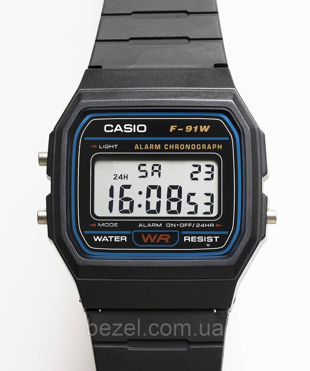 Чоловічі годинники Casio CASIO F-91W-1Q Касіо водонепроникні японські кварцові, фото 1