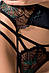Комплект білизни FLORIS SET black L/XL - Passion Exclusive: ліф, трусики, пояс для панчіх gigante.com.ua, фото 3