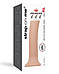 Насадка для страпона Strap-On-Me Dual Density Dildo Flesh XL, діаметр 4,5 см, двошарова, гнучка gigante.com.ua, фото 4