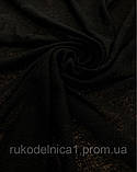 Тканина трикотаж Ангора (ш 145 см) колір чорний для пошиття одягу, виробів, декору., фото 3