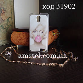 Чохол для lenovo a319 панель накладка з малюнком монро