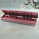 Рожевий дирокол для планера на 6 отворів для форматів А4, А5, А6, В4, В5 IND023b, фото 2