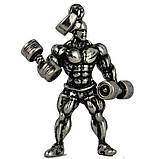 Чоловічий кулон ланцюжок Атлет гантелі прикрашання спорт-біжутерія, фото 4