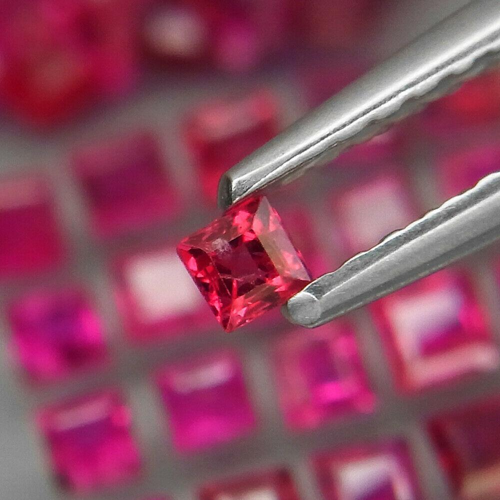 Рубін набір 2 х 2.5 mm 50 шт./4.10 Ct