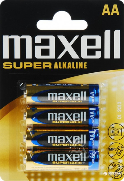 Батарейка Maxell Super Alkaline AA (LR06) blister 4 шт. Для металошукача Пірат ТЛ, Шанс.