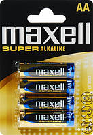 Батарейка Maxell Super Alkaline AA (LR06) blister 4 шт. Для металлоискателя Пират ТЛ, Шанс.